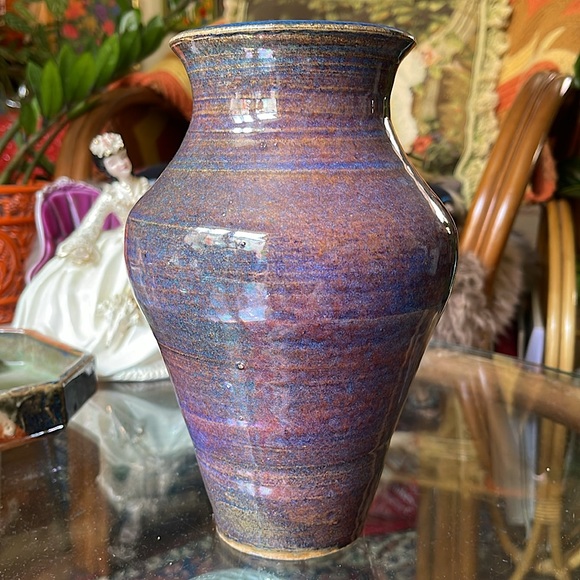 Vintage Other - Vintage 1980s glazed studio pottery vase